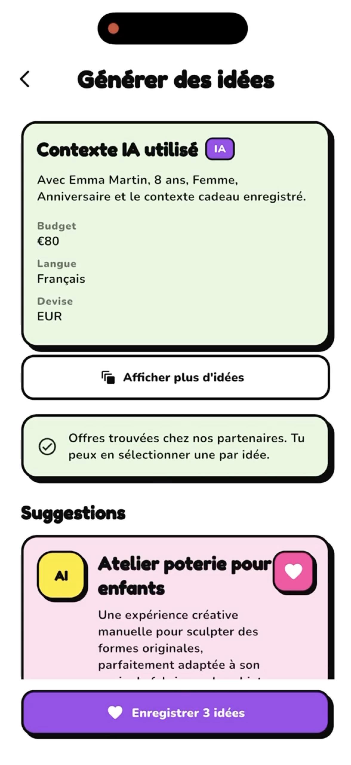 Écran Karido pour ajouter un ami